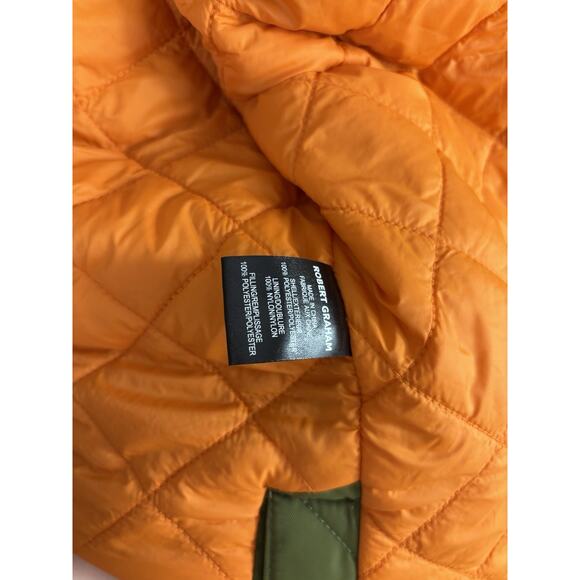 Robert Graham Quilted Jacket Green Size XL NWT Collared Preppy Outdoor Lagenlook - Picture 8 of 15